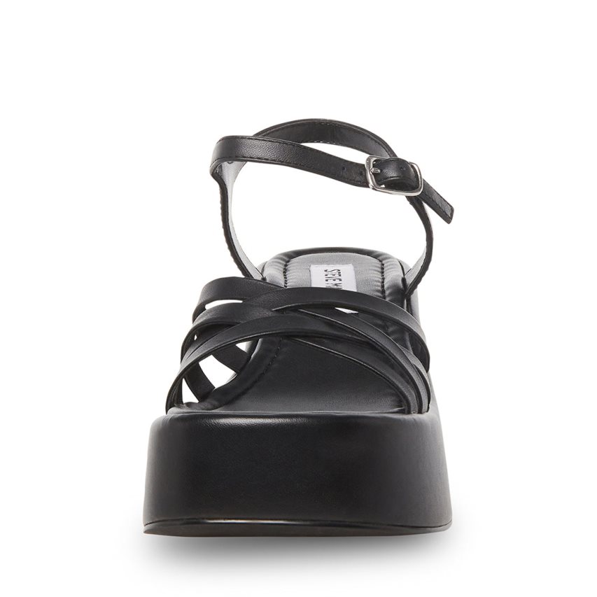 Sandalias de Plataforma Steve Madden Crazy30 Cuero Mujer Negras | ES EI129E